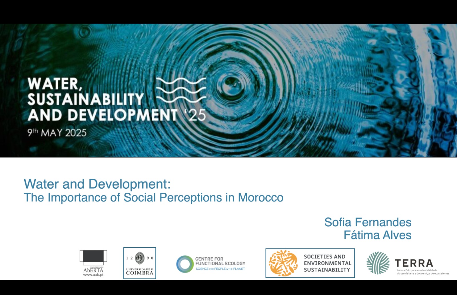 Water, Sustainability and Development ’25