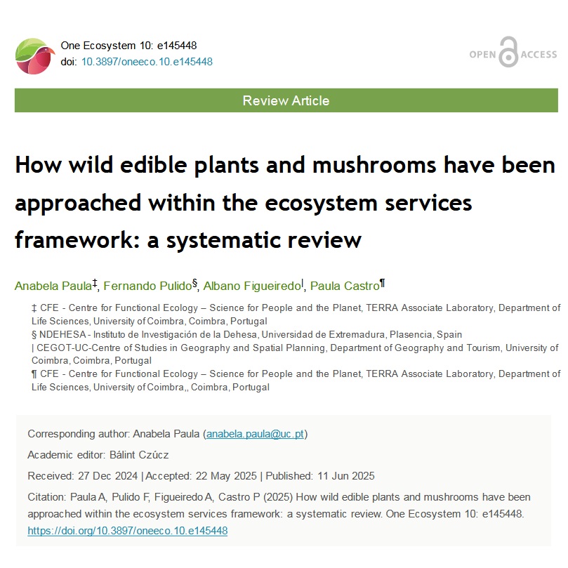 How wild edible plants and mushrooms have been approached within the ecosystem services framework: a systematic review