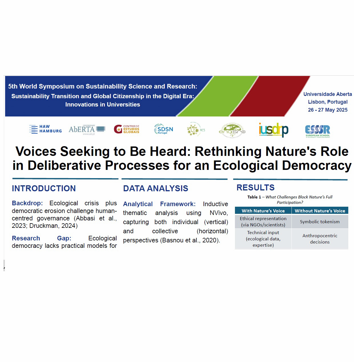 Vozes que procuram ser ouvidas: Repensar o papel da natureza nos processos deliberativos para uma democracia ecológica