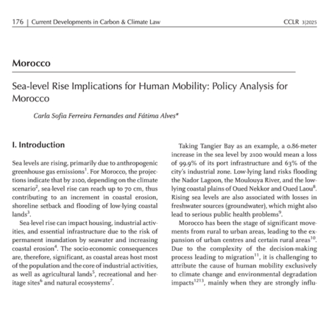 Sea-level Rise Implications for Human Mobility: Policy Analysis for Morocco