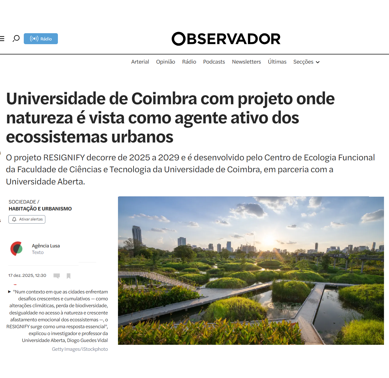 RESIGNIFY no Observador