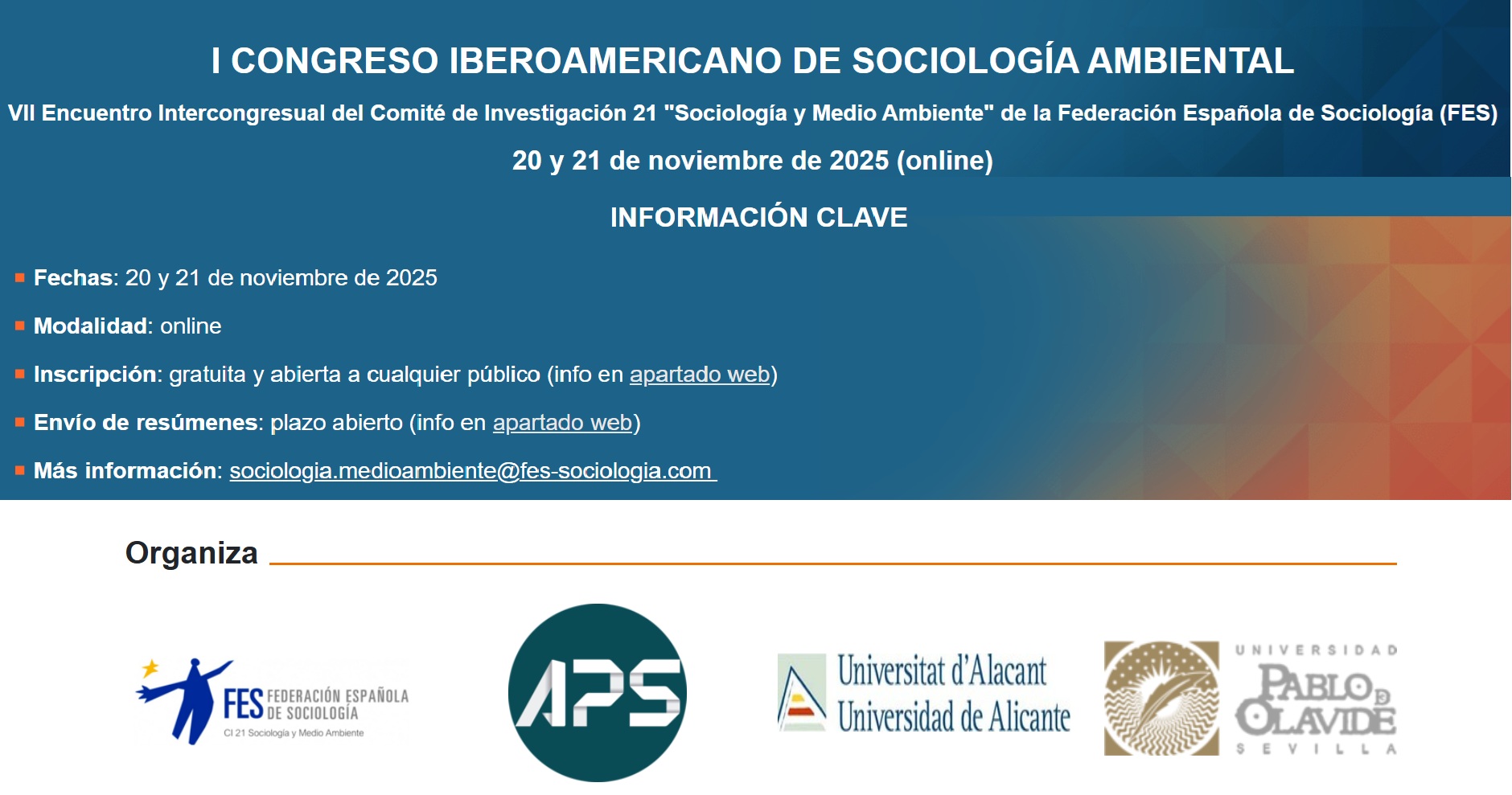 I Congreso Iberoamericano de Sociologia Ambiental