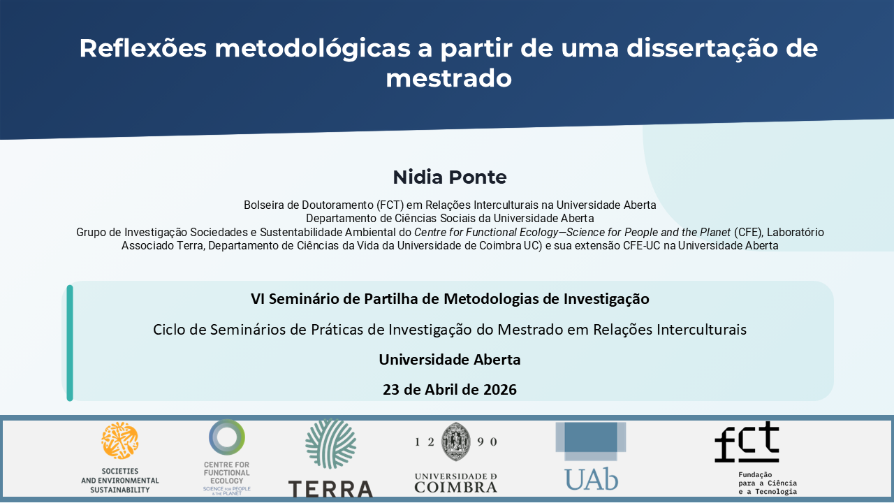 🌍 VI Seminário de Partilha de Metodologias de Investigação | Universidade Aberta