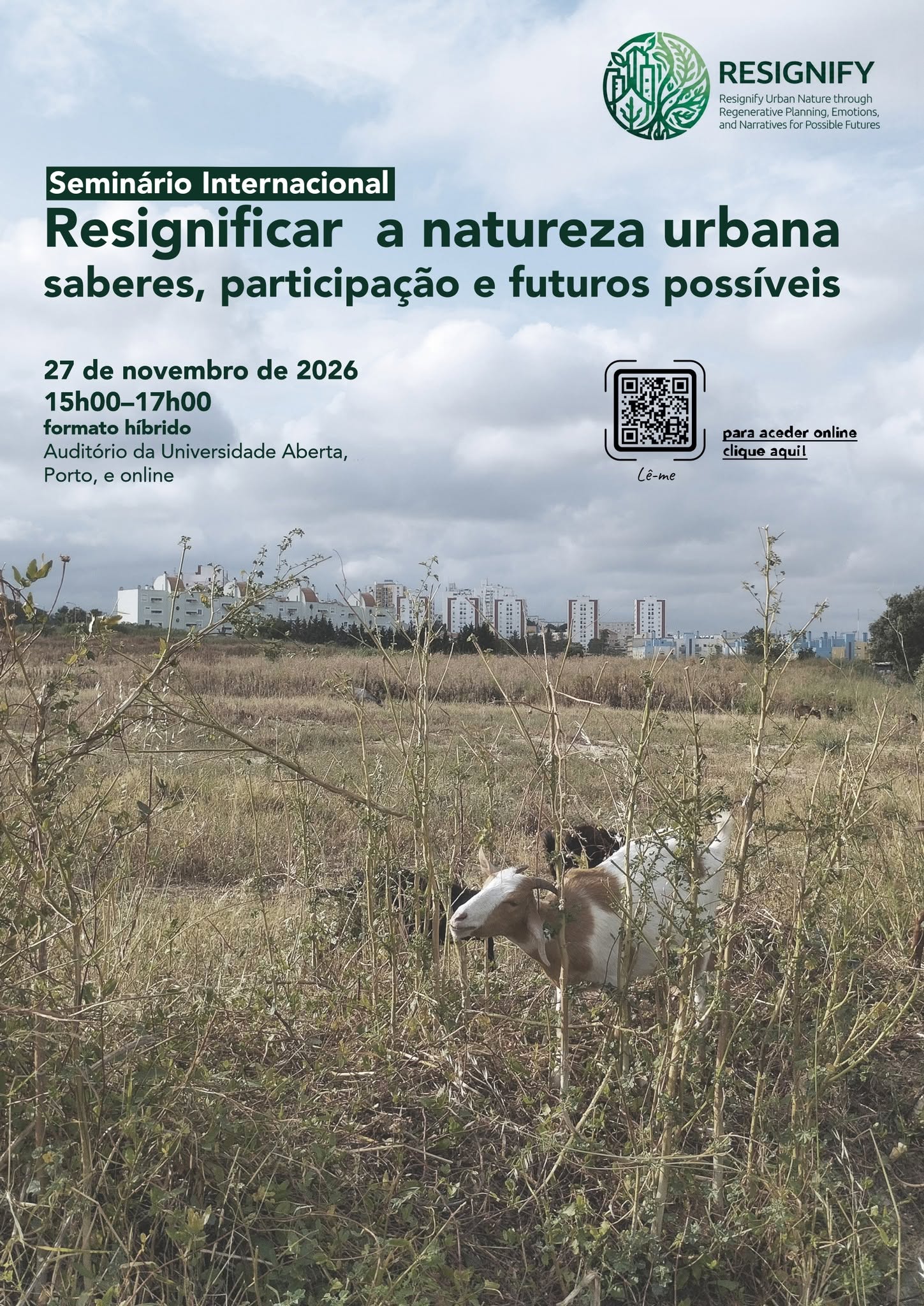 Seminário Internacional | Resignificar a natureza urbana: saberes, participação e futuros possíveis